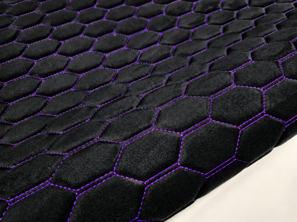 PREMIUM SUEDE RS3 DESIGN CZARNA / NIĆ FIOLETOWA
