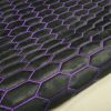 PREMIUM-VELOURSLEDER IM CARRERA-DESIGN SCHWARZ/LILA FADEN