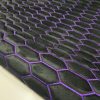 PREMIUM-VELOURSLEDER IM CARRERA-DESIGN SCHWARZ/LILA FADEN